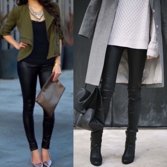 EMMA-Faux Leather Leggings - Picture 3 of 3